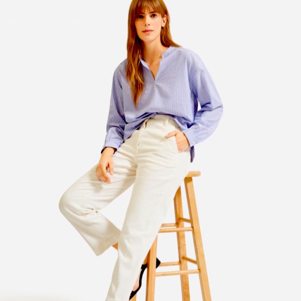 Corduroy straight leg crop